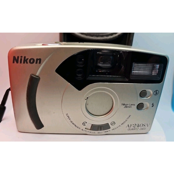 Nikon AF240SV Quartz Date 35mm Compact Film Camera With Nikon Case Tested Works - Picture 3 of 12